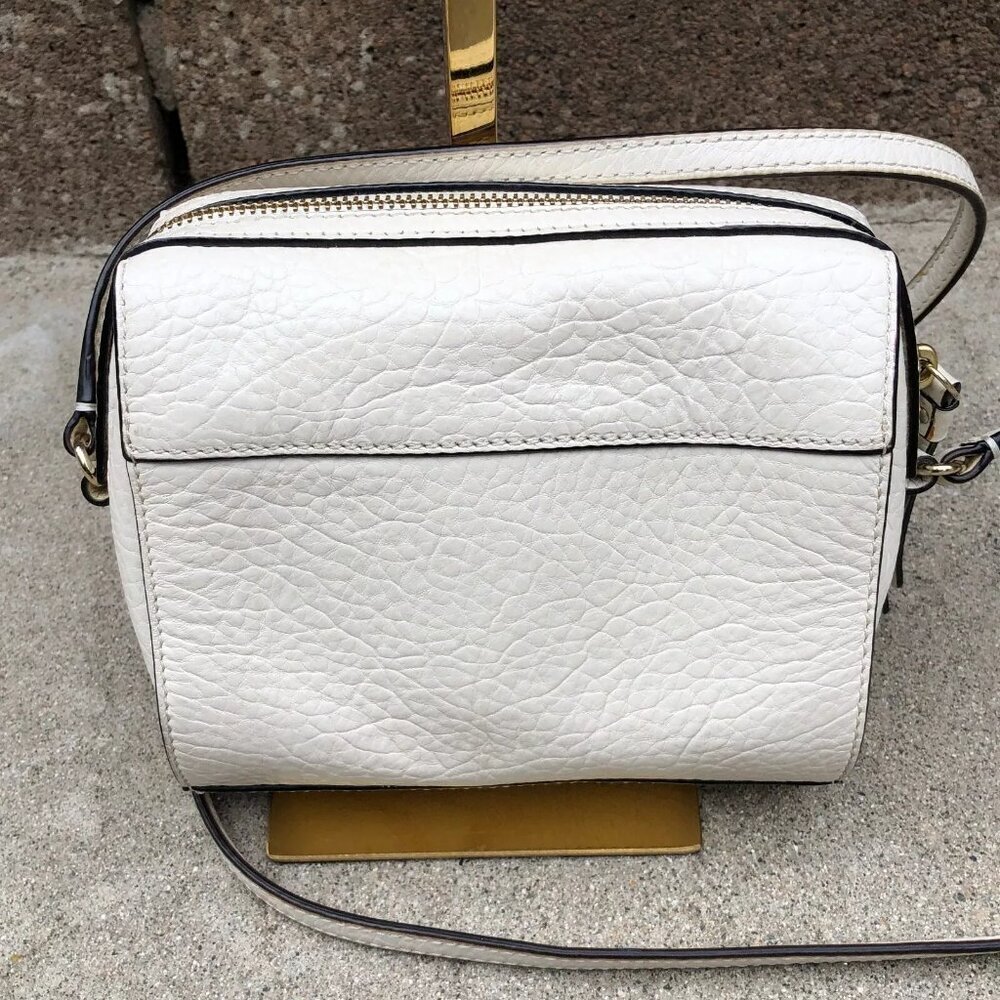 KATE SPADE Perri Lane Bubbles Crossbody Purse White Shoulder Bag Pebble Leather - Picture 3 of 11